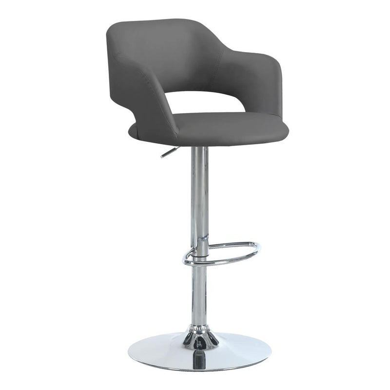 Bar Stool, Swivel, Bar Height, Adjustable, Chrome