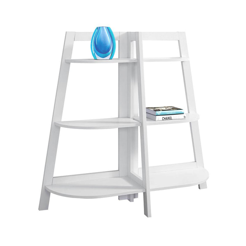 Bookshelf, Bookcase, Etagere, 3 Tier, 48H, Office, Bedroom, White Laminate