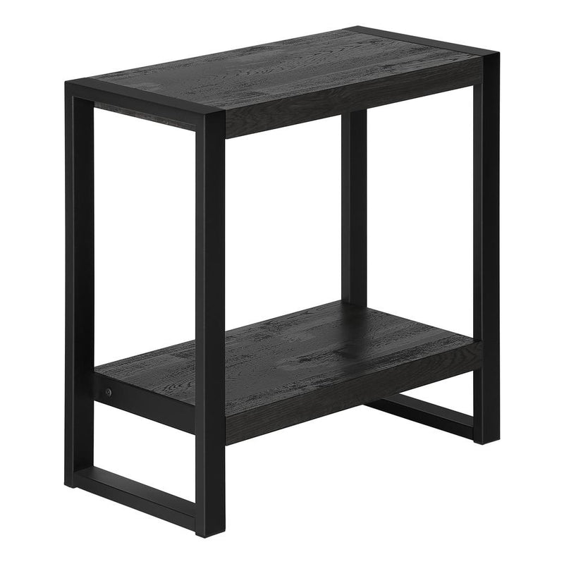 Accent Table, Side, End, Nightstand, Lamp, Living Room, Bedroom, Black Laminate