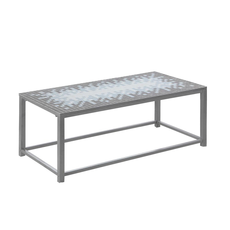 Coffee Table, Accent, Cocktail, Rectangular, Living Room, 42 L, Blue Tile