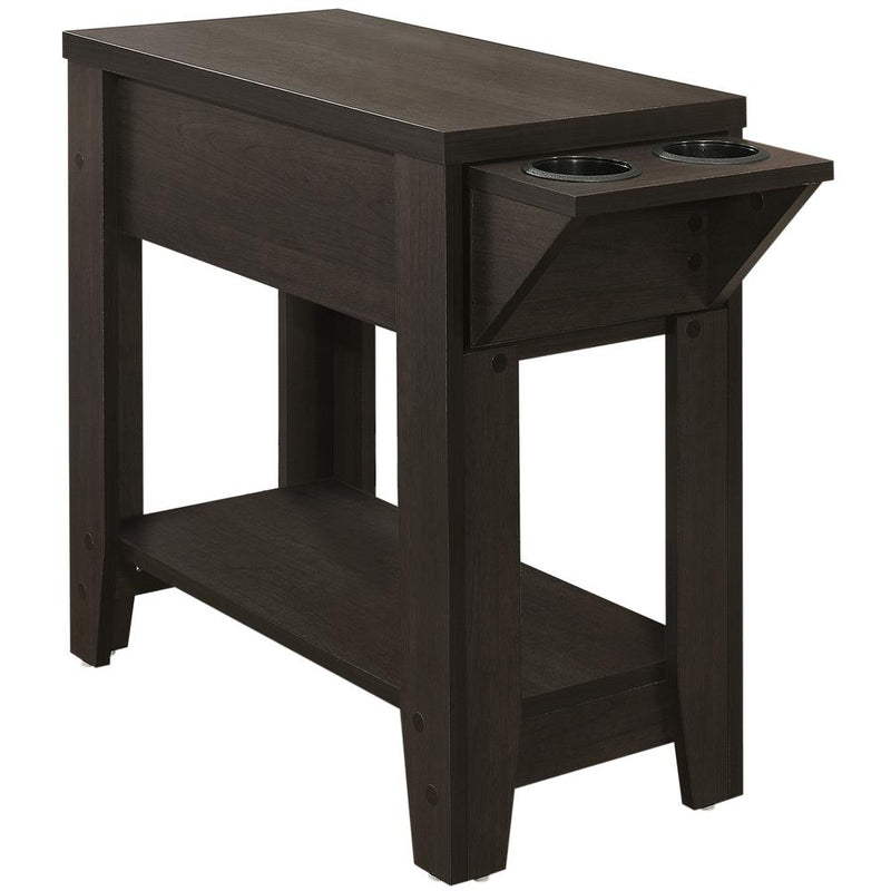 Accent Table, Side, End, Storage, Lamp, Living Room, Bedroom, Brown Laminate