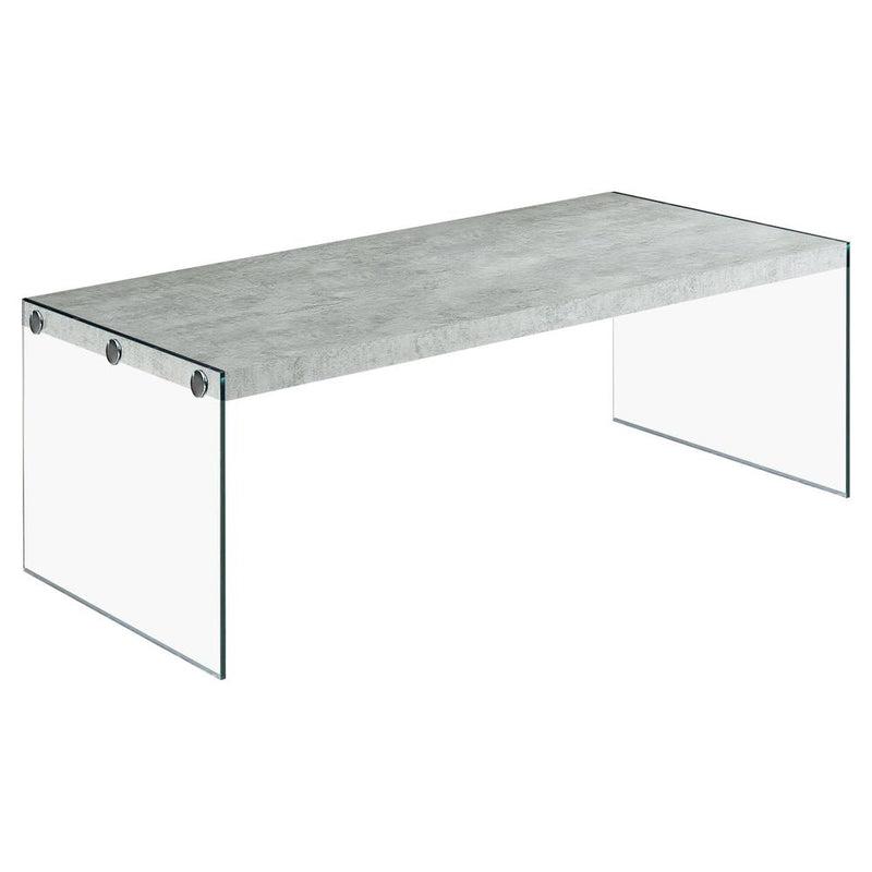 Coffee Table, Accent, Cocktail, Rectangular, Living Room, 44L, Grey Laminate