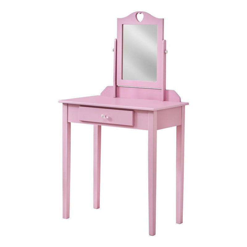 Vanity, Desk, Makeup Table, Organizer, Dressing Table, Bedroom, Pink Wood