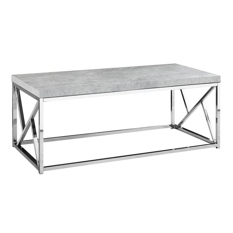 Coffee Table, Accent, Cocktail, Rectangular, Living Room, 48L, Grey Laminate