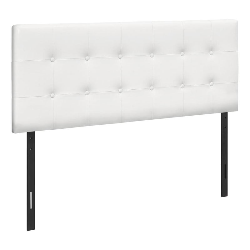 Bed, Headboard Only, Full Size, Bedroom, Upholstered, White Leather Look