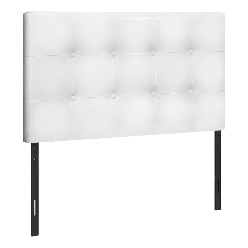 Bed, Headboard Only, Twin Size, Bedroom, Upholstered, White Leather Look