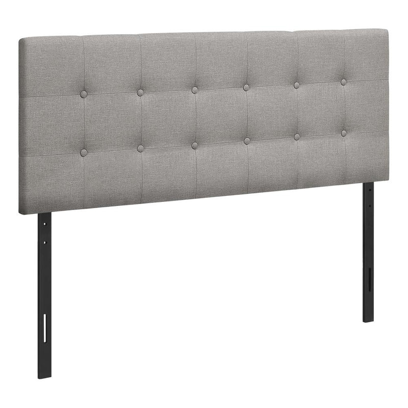 Bed, Headboard Only, Full Size, Bedroom, Upholstered, Grey Linen Look