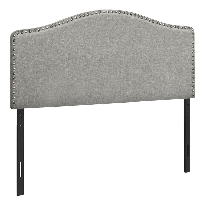 Bed, Headboard Only, Full Size, Bedroom, Upholstered, Grey Linen Look