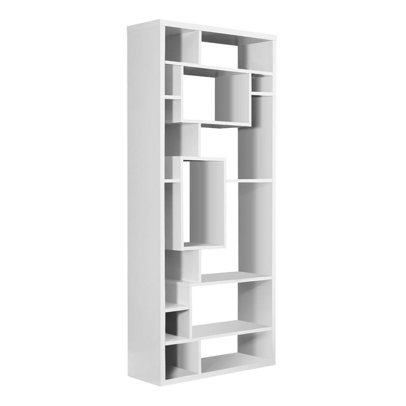 Bookshelf, Bookcase, Etagere, 72H, Office, Bedroom, White Laminate