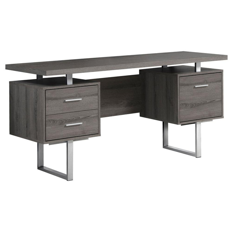 Computer Desk, Home Office, Laptop, Left, Right Set-up, Storage Drawers, 60L