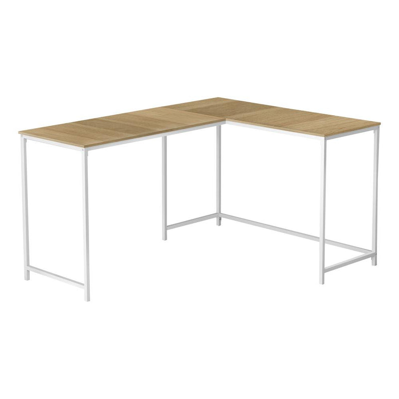 Computer Desk, Home Office, Corner, 58L, L Shape, Work, Laptop, Natural Laminate