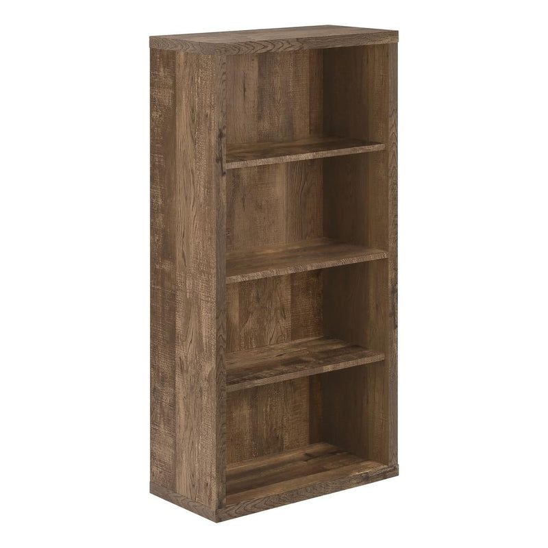 Bookshelf, Bookcase, Etagere, 5 Tier, 48H, Office, Bedroom, Brown Laminate