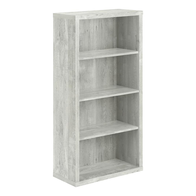 Bookshelf, Bookcase, Etagere, 5 Tier, 48H, Office, Bedroom, Grey Laminate