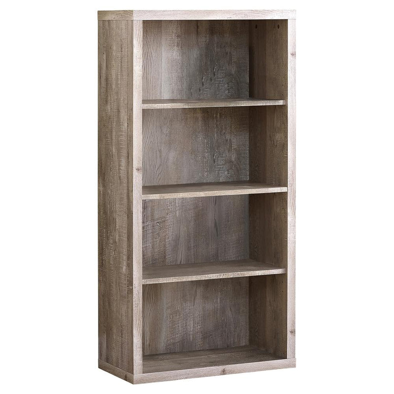 Bookshelf, Bookcase, Etagere, 5 Tier, 48H, Office, Bedroom, Beige Laminate