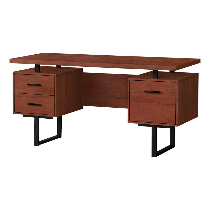 Computer Desk, Home Office, Laptop, Left, Right Set-up, Storage Drawers, 60L