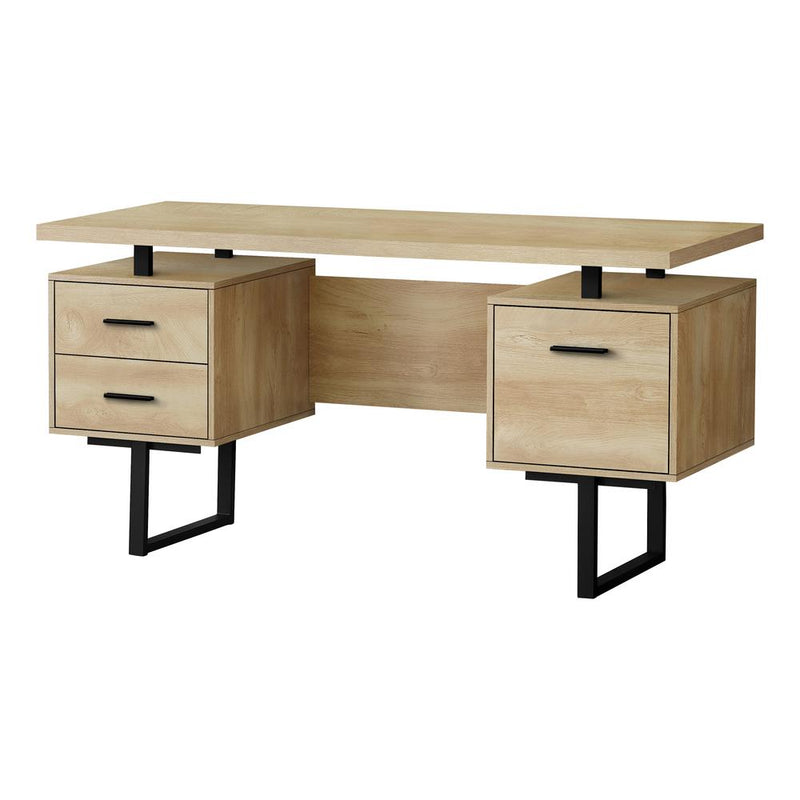 Computer Desk, Home Office, Laptop, Left, Right Set-up, Storage Drawers, 60L