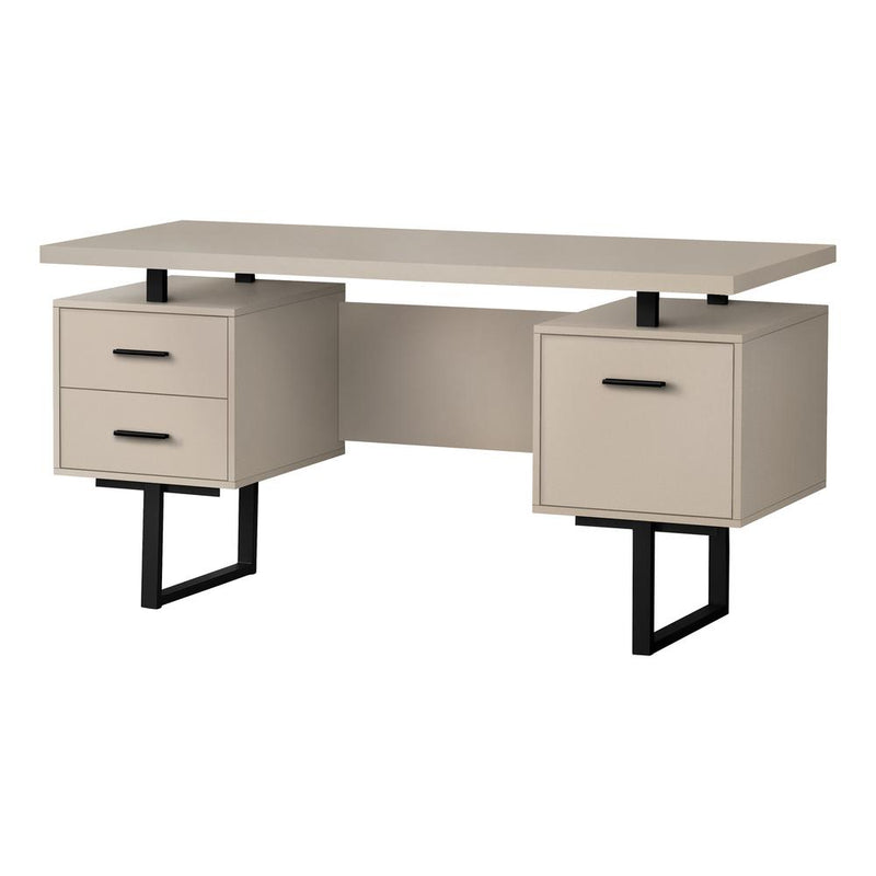 Computer Desk, Home Office, Laptop, Left, Right Set-up, Storage Drawers, 60L