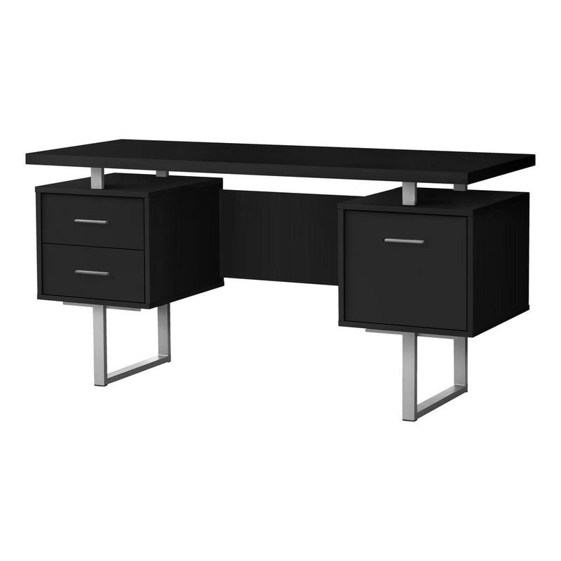 Computer Desk, Home Office, Laptop, Left, Right Set-up, Storage Drawers, 60L