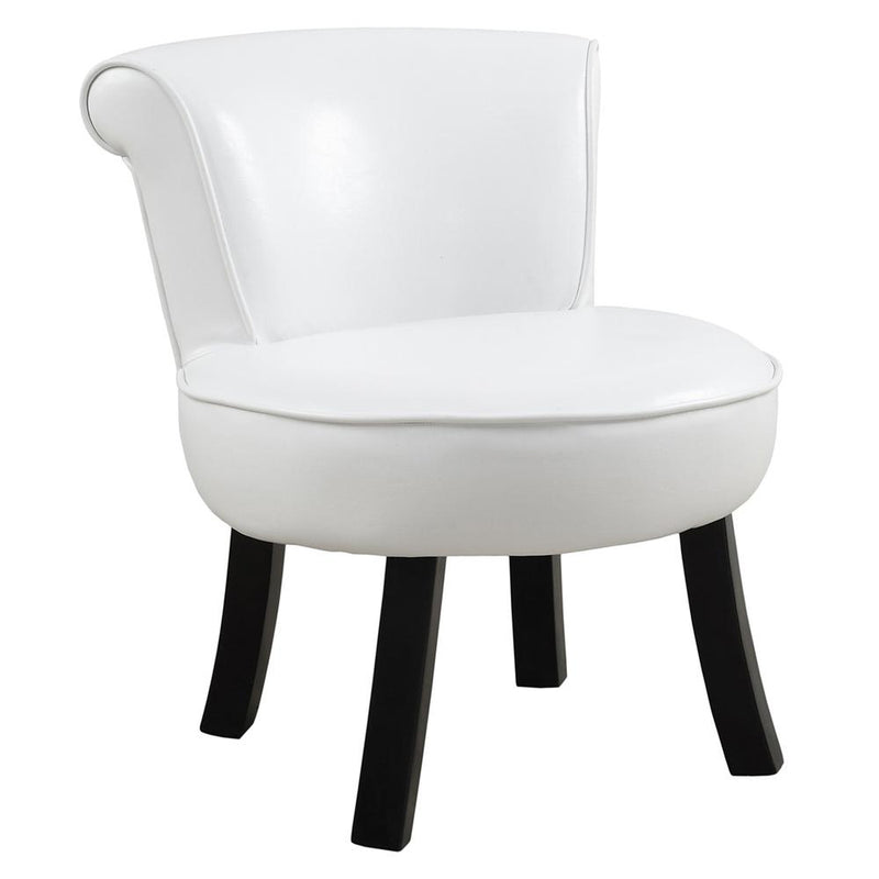 Juvenile Chair, Accent, Kids, Upholstered, White Leather Look