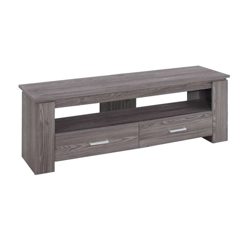 TV STAND - 48"L / GREY WITH STORAGE DRAWERS