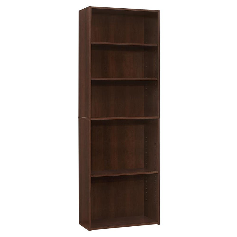 BOOKCASE - 72"H / CHERRY WITH 5 SHELVES