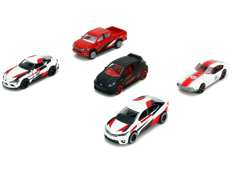 Toyota Racing Giftpack (2024) 5 piece Set 1/64 Diecast Model Cars by Majorette