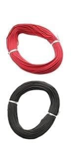 Combo of electric wire Model Building Tools for Science Projects Working Models, DIY Science Experiment Kit (10mtr -Red, 10 Mtr Black)