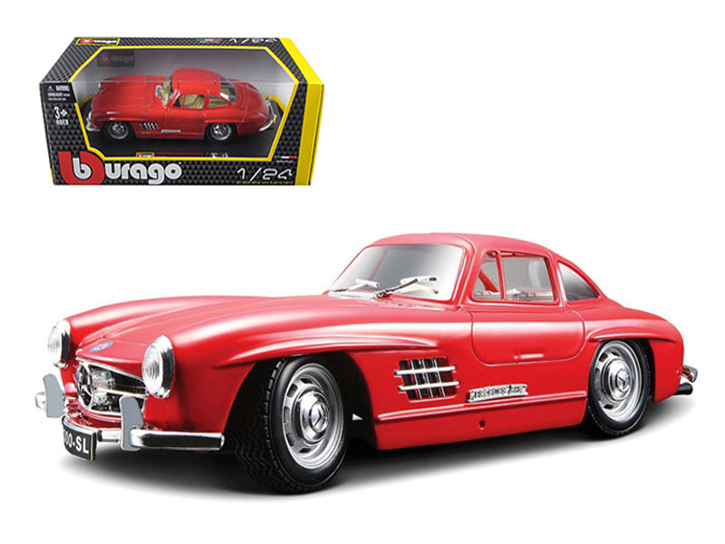 1954 Mercedes 300 SL Gullwing Red 1/24 Diecast Model Car by Bburago