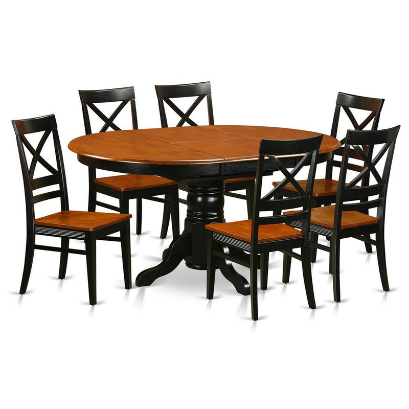 Dining  set  -  7  Pcs  with  6  Wooden  Chairs