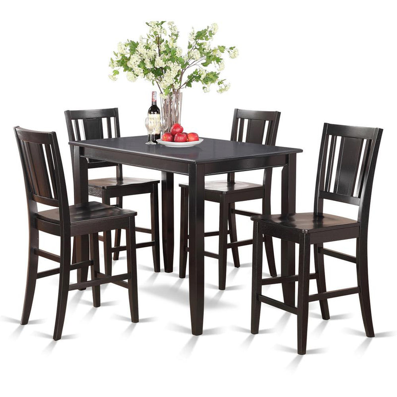 5  Pc  Counter  height  Table  set-high  Table  and  4  Stools