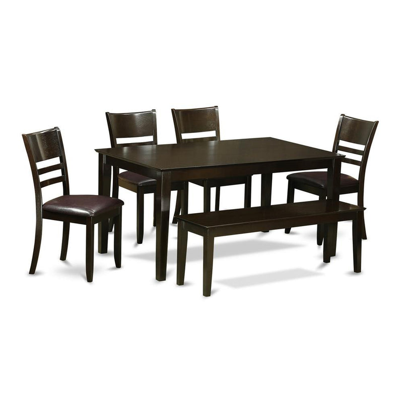 6  PC  Dining  set  with  bench-  Table  and  4  Dining  Chairs  and  Bench