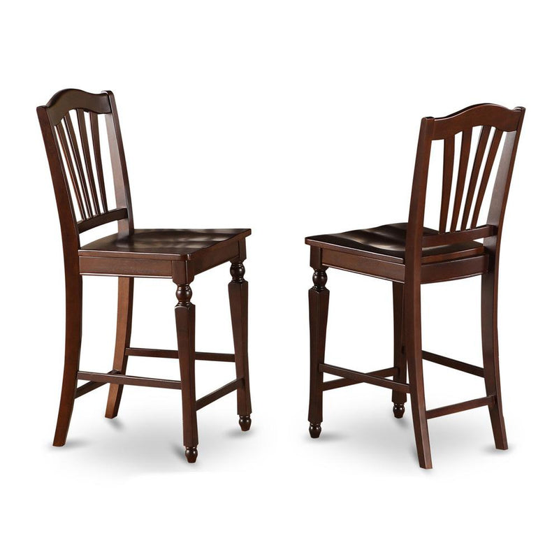 Chelsea  Stools  with  wood  seat,  24"  seat  height,  Set  of  2