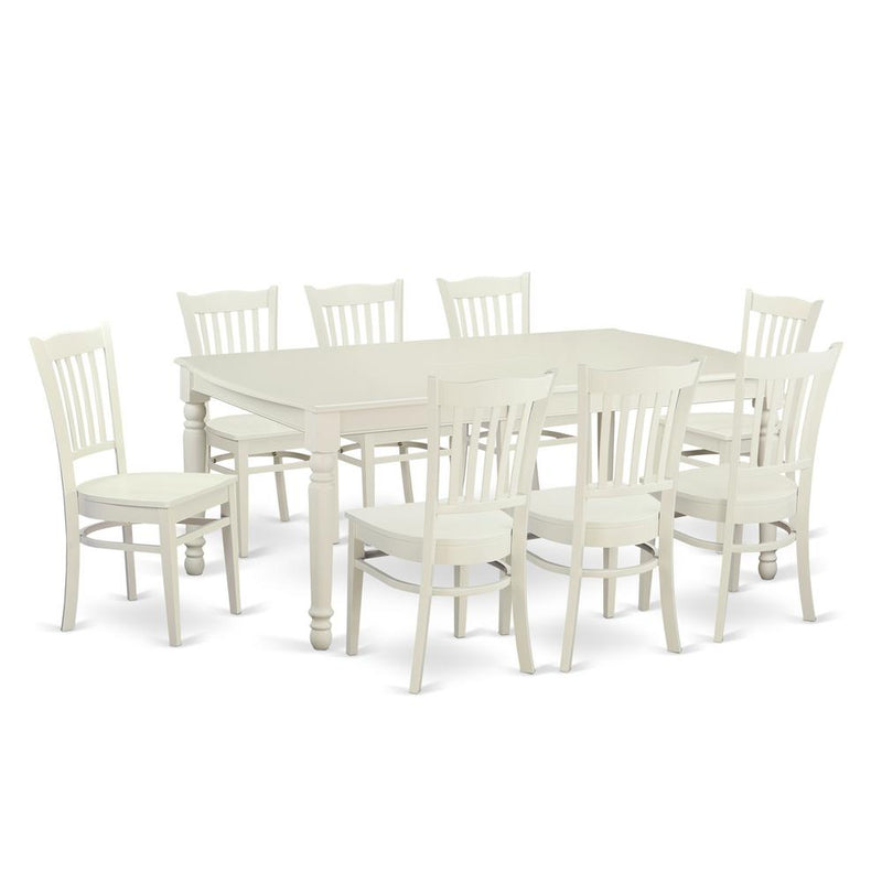 9  PC  Kitchen  nook  Dining  set  for  8-  Dining  Table  and  8  Dining  Chairs