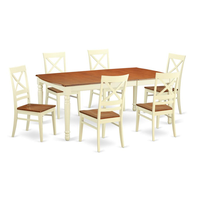 7  PC  Table  set  -Kitchen  dinette  Table  and  6  Dining  Chairs