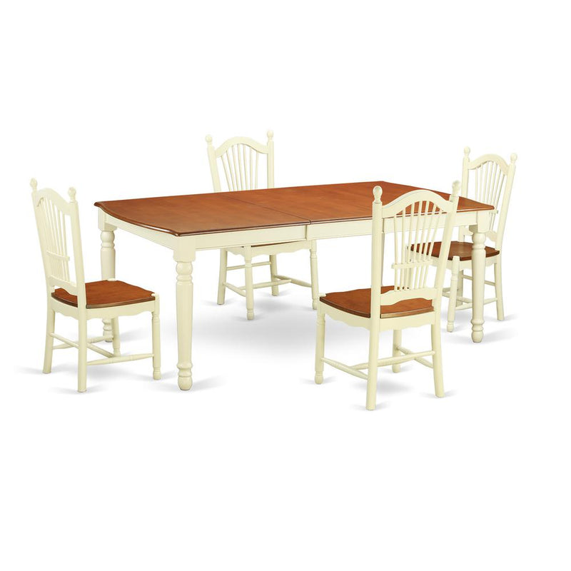 5  Pc  Dinette  set  for  4-Dining  Table  and  4  Kitchen  Dining  Chairs