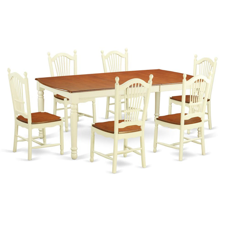 7  Pc  dinette  Table  set  for  6-dinette  Table  and  6  Kitchen  Chairs