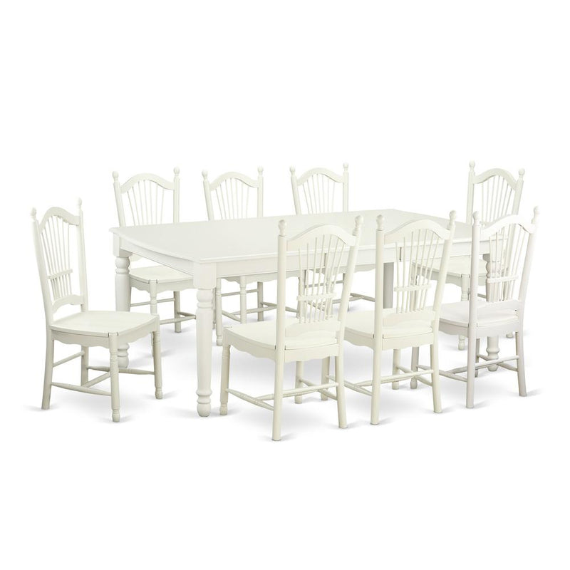 9  PC  Table  and  chair  set  -Kitchen  dinette  Table  and  8  Dining  Chairs