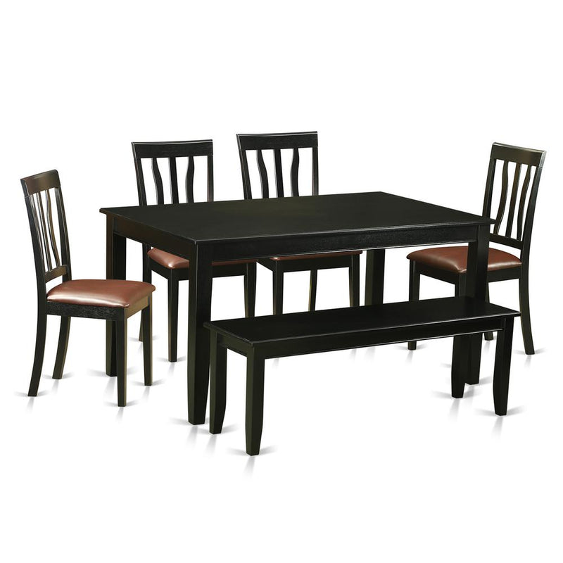 6  PC  Table  set  -  Dinette  Table  and  4  Dining  Chairs  plus  Bench