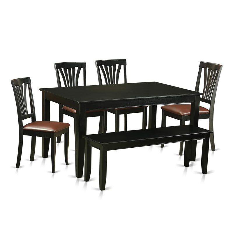 6  Pc  Kitchen  nook  Dining  set  -  Kitchen  dinette  Table  and  4  Dining  Chairs  plus  Bench