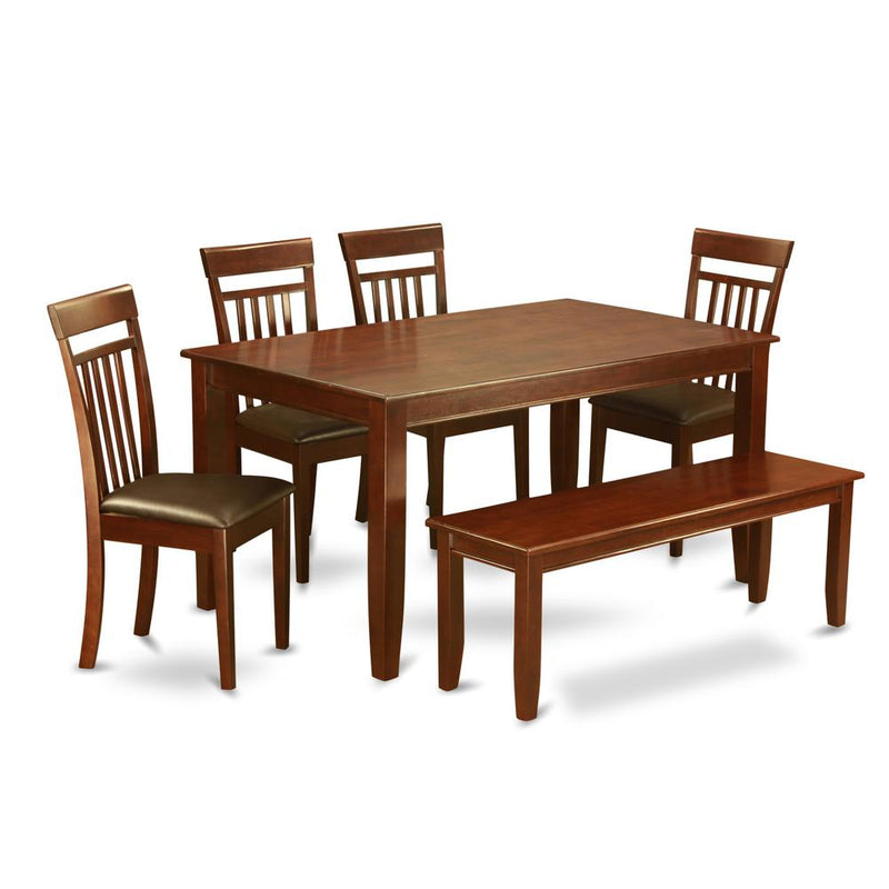 6  PC  Kitchen  Table  set  with  bench-Kitchen  Table  and  4  dinette  chair  and  Bench