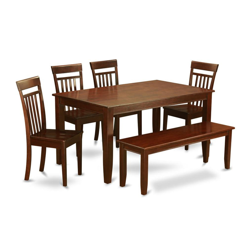 6  Pc  Dining  room  set  with  bench-Dinette  Table  and  4  Chairs  and  Bench