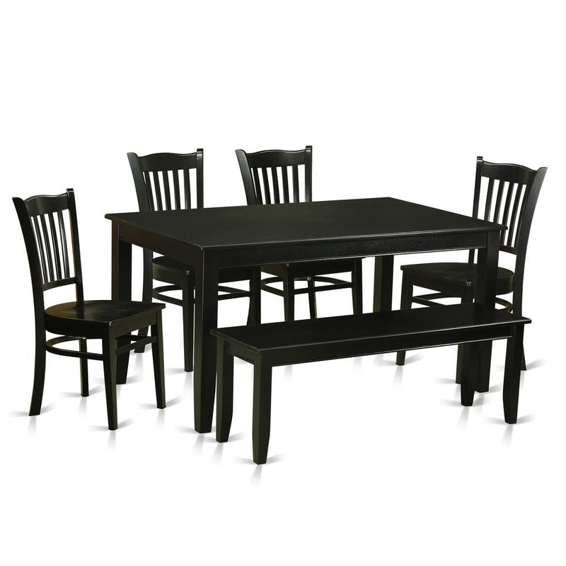 6-Pc  Dining  room  set-  Kitchen  Table  and  4  Kitchen  Dining  Chairs  and  Bench