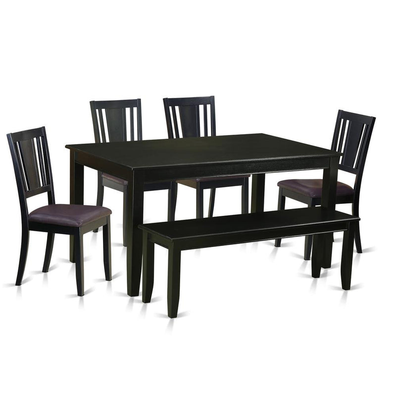 6  Pc  Kitchen  Table  with  bench-Dining  Table  and  4  Kitchen  Chairs  and  Bench