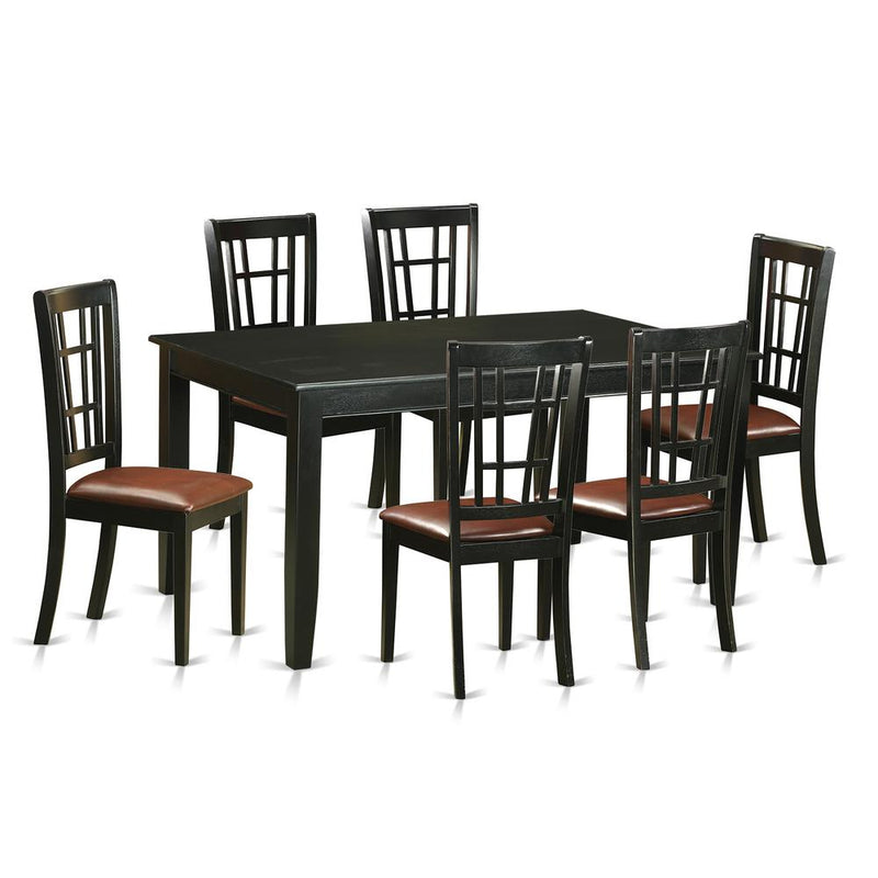 7  PC  dinette  Table  set  for  6-Kitchen  Table  and  6  Dining  Chairs