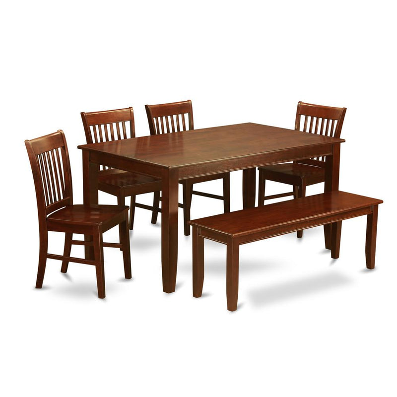 6  Pc  Dining  room  set  with  bench  set-Table  and  4  Dining  Chairs  and  Bench