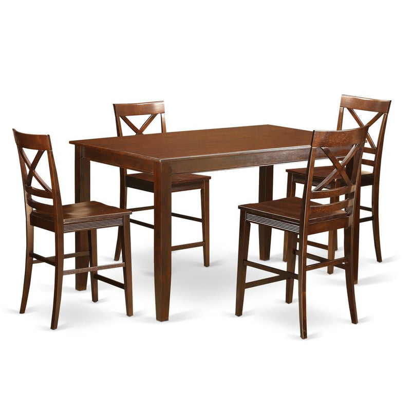 5  Pc  counter  height  pub  set  -  Small  Kitchen  Table  and  4  counter  height  Chairs.