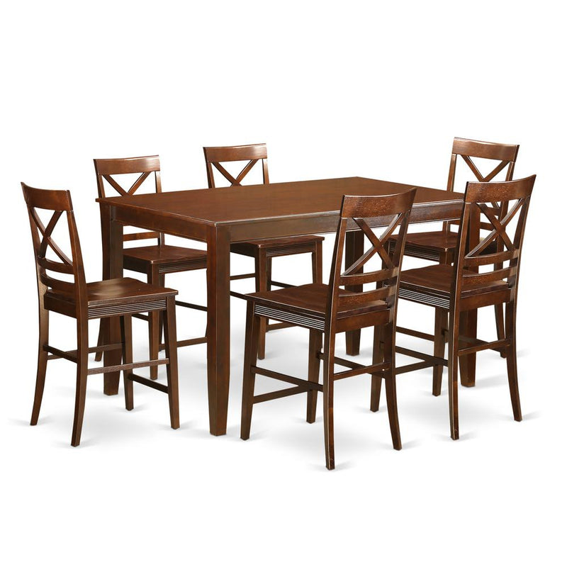 7  Pc  Dining  counter  height  set  -  high  top  Table  and  6  Kitchen  bar  stool.