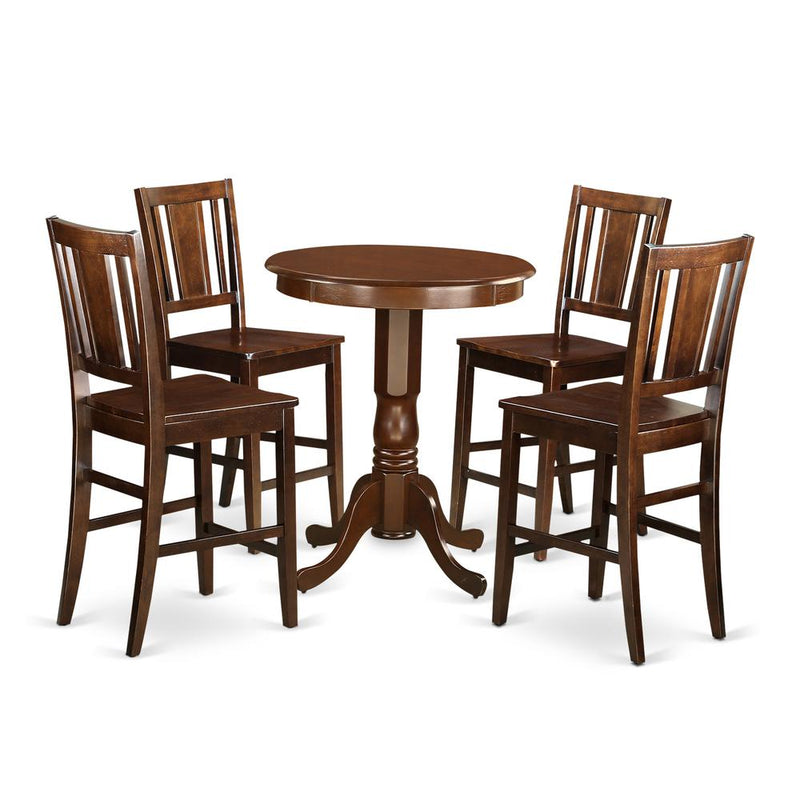 5  Pc  counter  height  Dining  set  -  high  Table  and  4  Kitchen  Dining  Chairs.