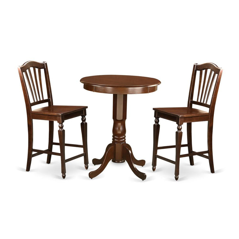 3  PC  pub  Table  set  -  Kitchen  Table  and  2  counter  height  stool.