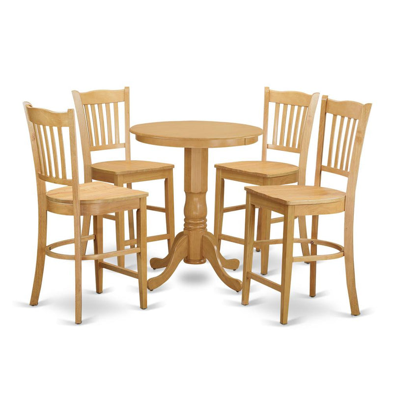 5  Pcpub  Table  set  -  Small  Kitchen  Table  and  4  counter  height  Dining  chair.